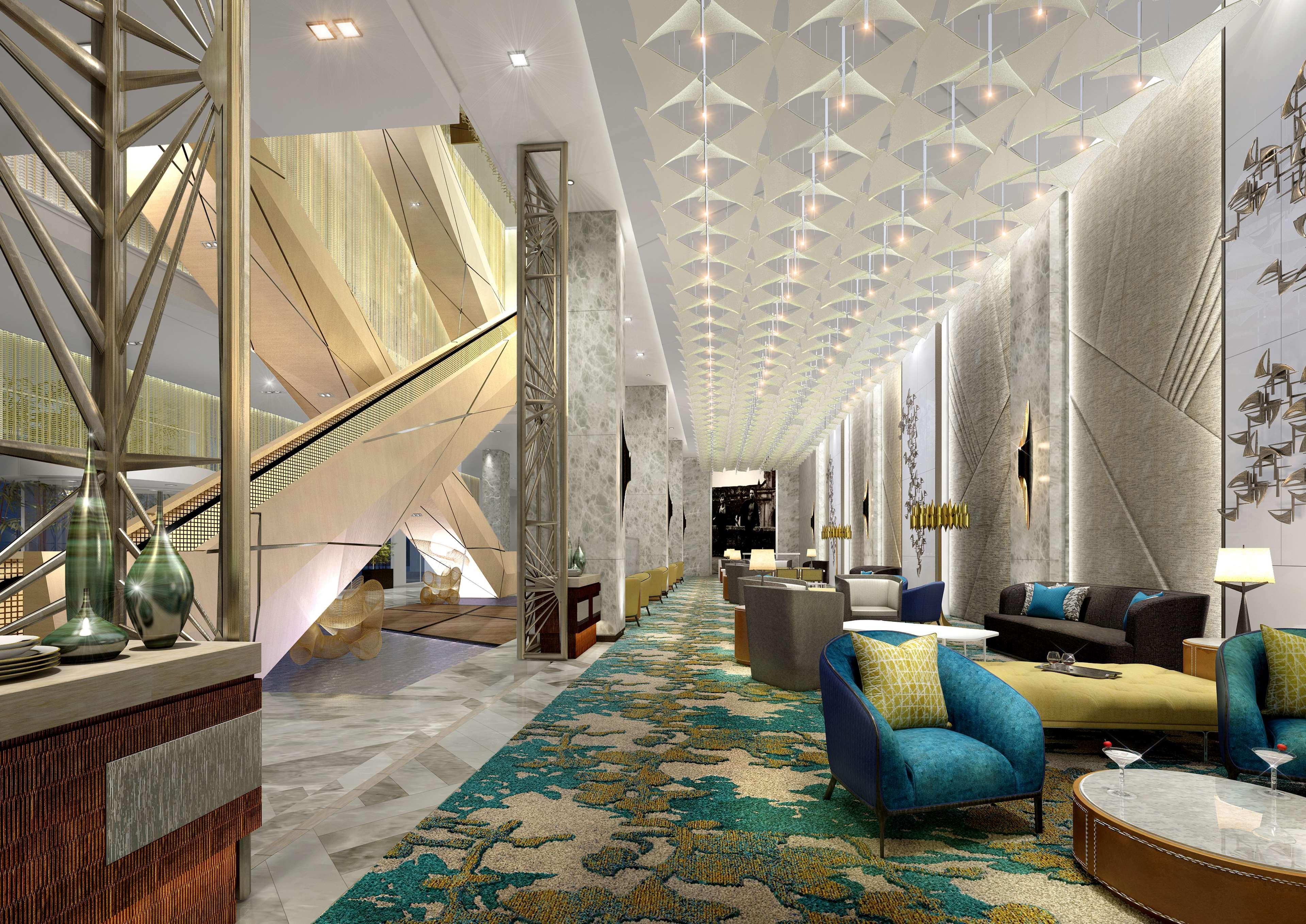 Hilton Manila Hotel Pasay Eksteriør billede The lobby of the hotel