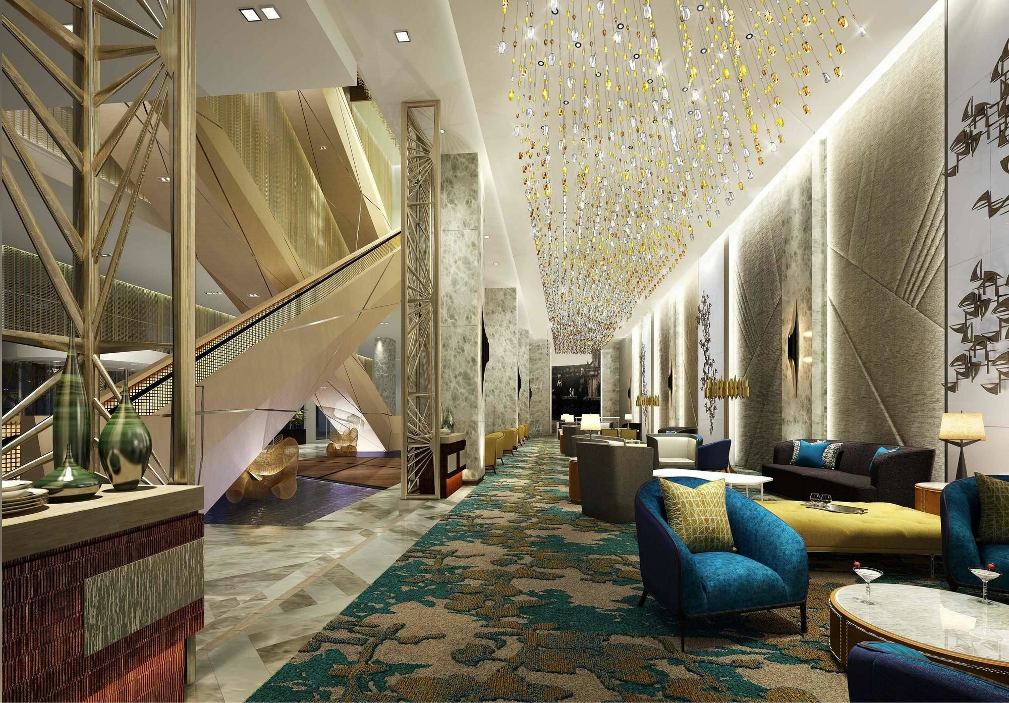 Hilton Manila Hotel Pasay Eksteriør billede The lobby of the hotel